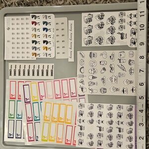 Food Assorted Planner Sticker Sheets Bundle - Dinner, Takeout, Food Theme